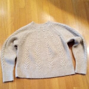 Beaded Women's Tan Sweater Medium